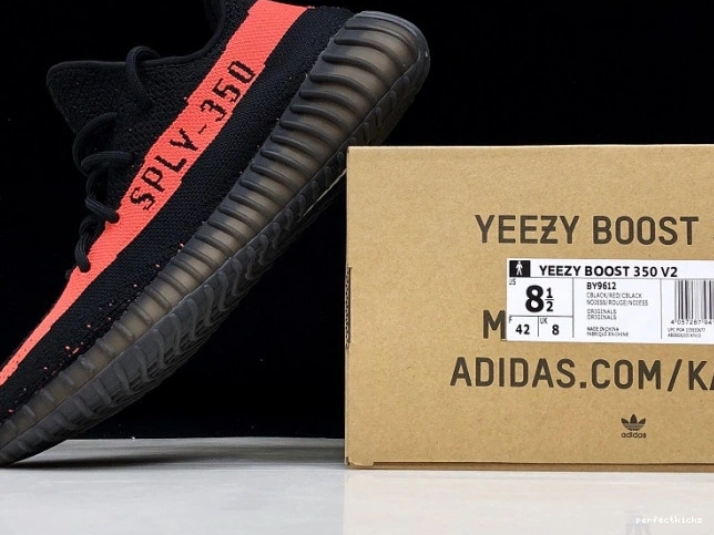 Black Boost 350 Yeezy Core Adidas Red V2 BY9612 0725
